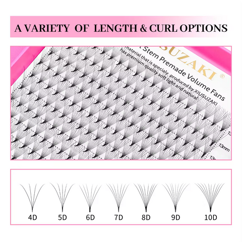 Wholesale Handmade Mix 16 Rows Premade fans 3D-14D Loose Premade Volume Fans Pointy Base Eyelash Extensions Wholesale Handmade Mix 16 Rows Premade fans 3D-14D Loose Premade Volume Fans Pointy Base Eyelash Extensions