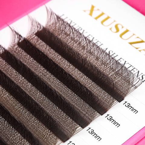 XIUSUZAKI Wholesale Private Label 3D W-shaped Eyelashes Extensions 3 tips C/D Curl Lash Eyelashes Brown Eyelash Extensions XIUSUZAKI Wholesale Private Label 3D W-shaped Eyelashes Extensions 3 tips C/D Curl Lash Eyelashes Brown Eyelash Extensions