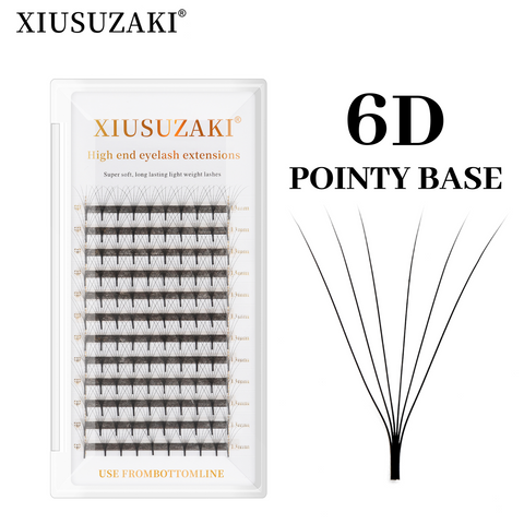 XIUSUZAKI Custom sharp Narrow Stem premade fans Eyelash Extensions 0.07mm 4-10D lash 12 rows Premade Fan Eyelash Extensions XIUSUZAKI Custom sharp Narrow Stem premade fans Eyelash Extensions 0.07mm 4-10D lash 12 rows Premade Fan Eyelash Extensions
