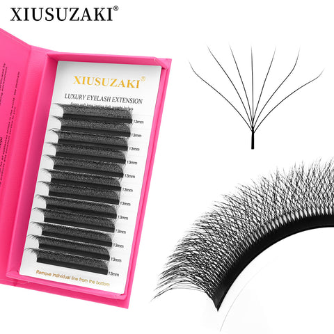 XIUSUZAKU 7D W-Shaped Eyelashes Extensions C/D Curl High Quality Idividual W-7D Lash XIUSUZAKU 7D W-Shaped Eyelashes Extensions C/D Curl High Quality Idividual W-7D Lash