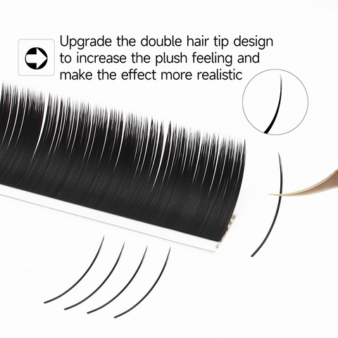 XIUSUZAKI Mix Soft Two Split-tips Dark Black Eyelash Extension Cashmere Eyelashes Lash Extension Supplies Ellipse Flat lashes XIUSUZAKI Mix Soft Two Split-tips Dark Black Eyelash Extension Cashmere Eyelashes Lash Extension Supplies Ellipse Flat lashes