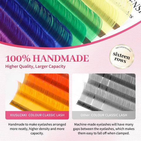 XIUSUZAKI 8 colors Mix color Eyelashes Make up soft Natural synthetic Mink Lashes supplies Eyelash color Extensions Rainbow XIUSUZAKI 8 colors Mix color Eyelashes Make up soft Natural synthetic Mink Lashes supplies Eyelash color Extensions Rainbow