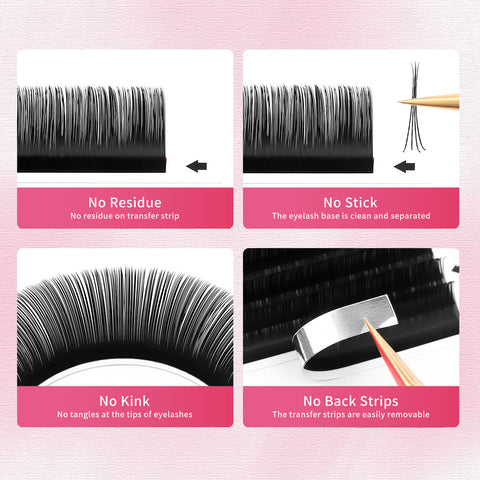 XIUSUZAKI Classic Individual Eyelash Extension Lashes Matte Black Professional Soft Natural XIUSUZAKI Classic Individual Eyelash Extension Lashes Matte Black Professional Soft Natural