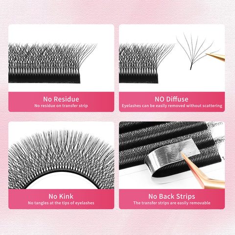 XIUSUZAKU 7D W-Shaped Eyelashes Extensions C/D Curl High Quality Idividual W-7D Lash XIUSUZAKU 7D W-Shaped Eyelashes Extensions C/D Curl High Quality Idividual W-7D Lash