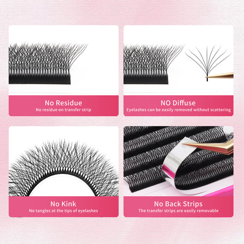 XIUSUZAKU 8D W-Shaped Eyelashes Extensions C/D Curl High Quality Idividual W-8D Lash XIUSUZAKU 8D W-Shaped Eyelashes Extensions C/D Curl High Quality Idividual W-8D Lash