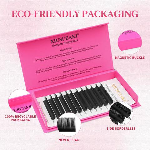 XIUSUZAKI Wholesale Siberian Individual Faux Mink Easy fan Professional Classic Eyelash Tray volume Lash Extensions XIUSUZAKI Wholesale Siberian Individual Faux Mink Easy fan Professional Classic Eyelash Tray volume Lash Extensions