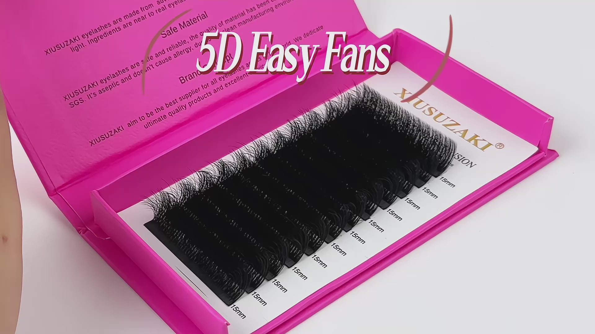 XIUSUZAKI supplies 0.03 0.05 0.07 Individual eyelash extensions 5D Easy Fan Russian Volume lashes Extension lash tray