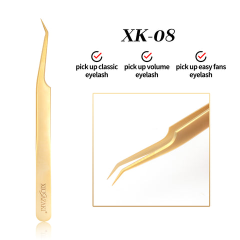 XIUSUZAKI High precision eyelash extension forceps, stainless steel eyelash 3D precise clip for makeup titanium alloy XIUSUZAKI High precision eyelash extension forceps, stainless steel eyelash 3D precise clip for makeup titanium alloy