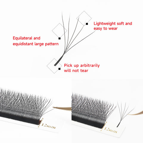 XIUSUZAKI Automatic Flowering W Shape Bloom 5D Premade Fans Eyelash Extensions Premium Natural Soft Light Full Dense Lashes XIUSUZAKI Automatic Flowering W Shape Bloom 5D Premade Fans Eyelash Extensions Premium Natural Soft Light Full Dense Lashes
