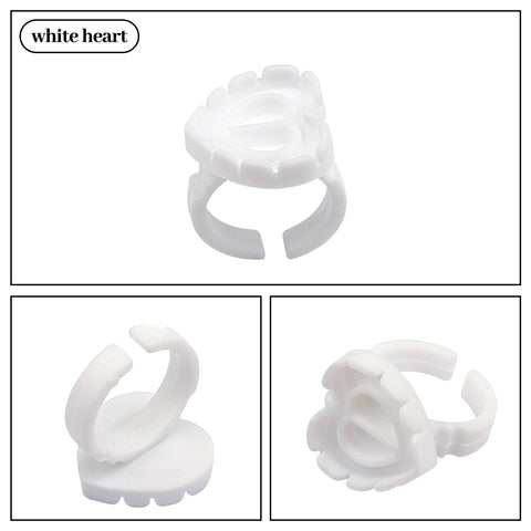 XIUSUZAKI Wholesale 100Pcs/Bag Disposable Eyelash Extension Glue Ring Cup Tattoo Pigment Holder Container Lash Tools Supplier XIUSUZAKI Wholesale 100Pcs/Bag Disposable Eyelash Extension Glue Ring Cup Tattoo Pigment Holder Container Lash Tools Supplier