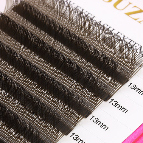 XIUSUZAKI Brown YY Shape Hand Woven Premium Synthetic Mink Eyelashes High Quality Soft Natural Meshy Net Cross False Eyelashes