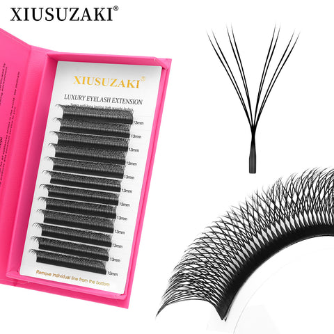 XIUSUZAKI 8D W-Shaped Eyelashes Extensions 2-4D Tip C/D Curl High Quality Idividual WLash