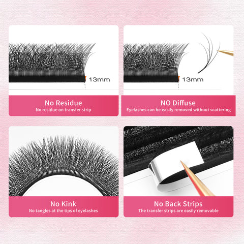 XIUSUZAKI Double Layer 3-Leaf Clover Lash Extensions