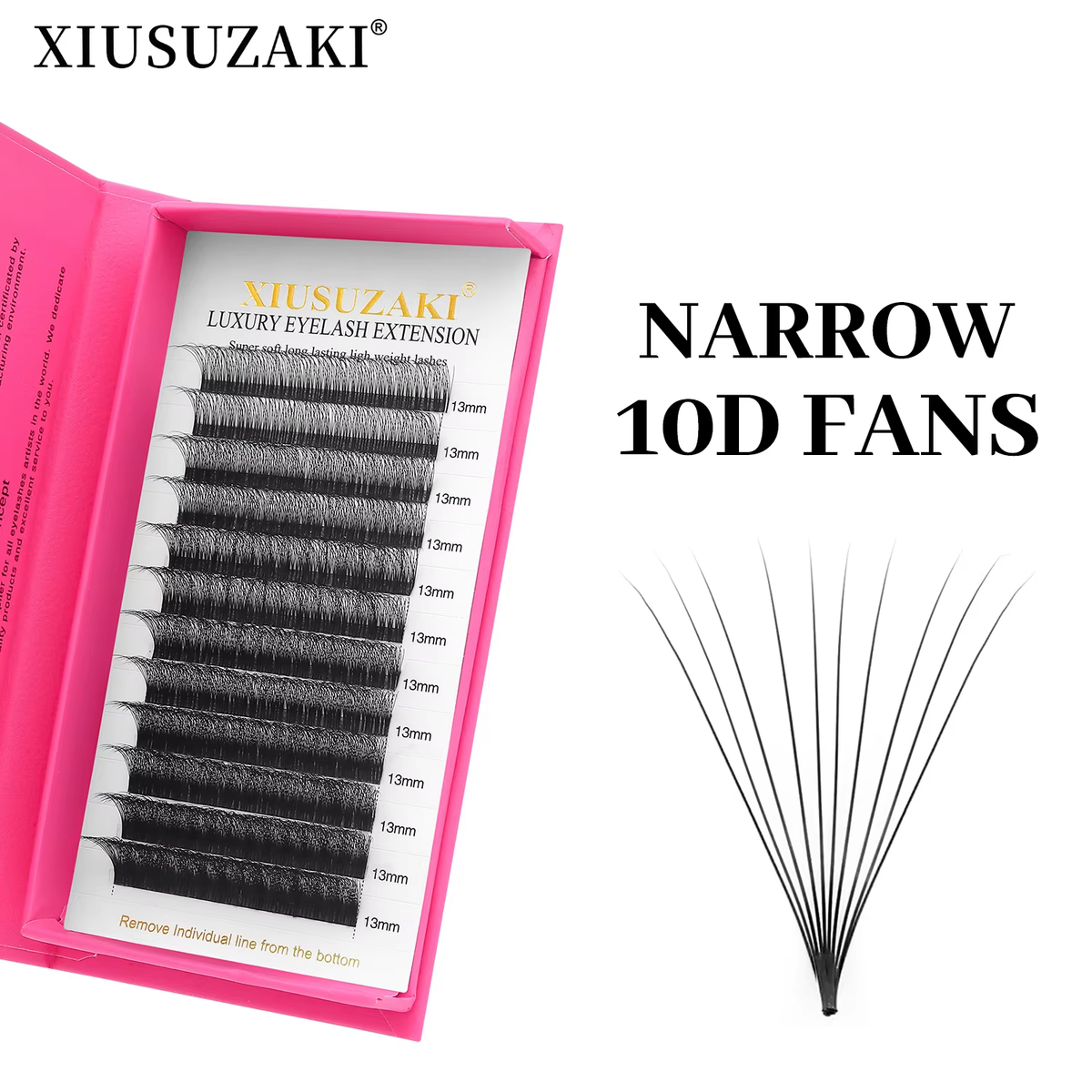 XIUSUZAKI Narrow 10D Premade Fans Eyelash Extensions
