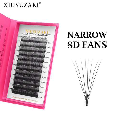 XIUSUZAKI Narrow 8D Premade Fans Eyelash Extensions