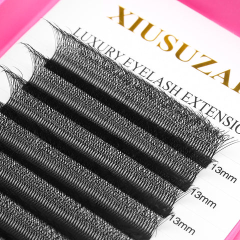 XIUSUZAKU 6D W-Shaped Eyelashes Extensions C/D Curl High Quality Idividual W-6D Lash