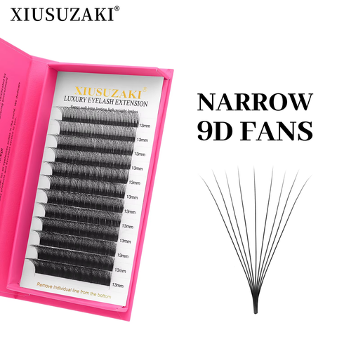 XIUSUZAKI Narrow 9D Premade Fans Eyelash Extensions