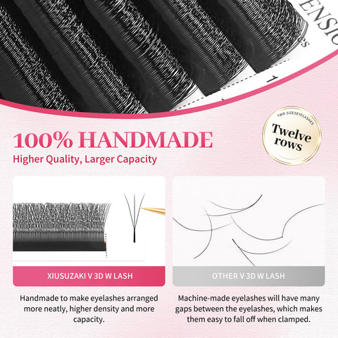 XIUSUZAKI Narrow 3D W Eyelash Extension