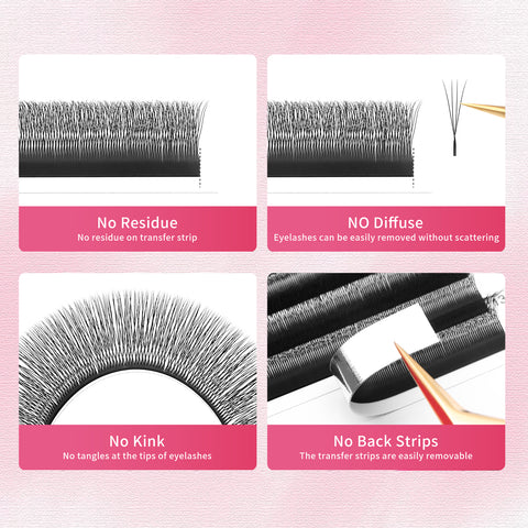 XIUSUZAKI Narrow 4D W Eyelash Extension