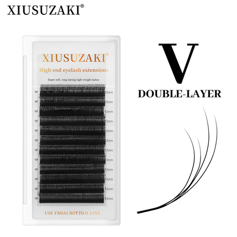 XIUSUZAKI Double Layer Small Velvet Flower Lash Extensions