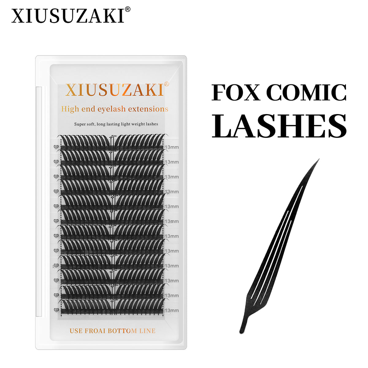 XIUSUZAKI Oblique Flying Comic Spire Volume Lashes