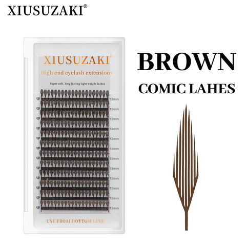 XIUSUZAKI Brown Comic Spire Volume Lashes