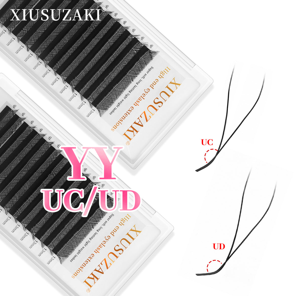 XIUSUZAKI YY U Shaped UC / UD Curl Eyelash Extensions