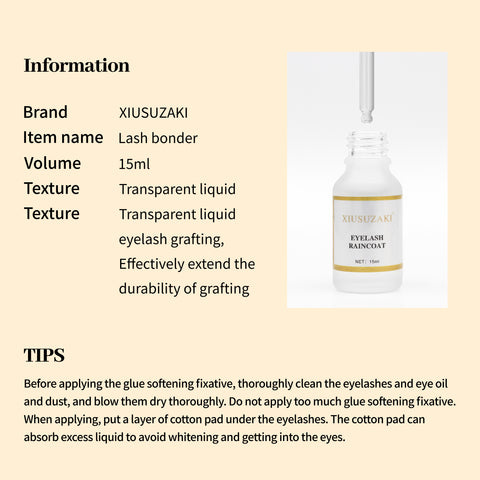 XIUSUZAKI 15ml Lashes Super Bonder For Eyelash Extension Bonder Private Label Grafting Eyelash Glue Quick Drying Long Last