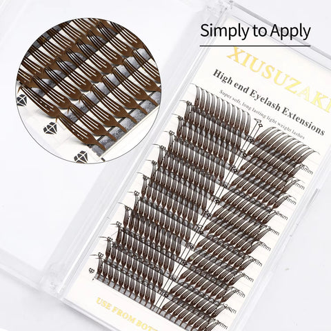 XIUSUZAKI Brown Oblique Flying Comic Spire Volume Lashes