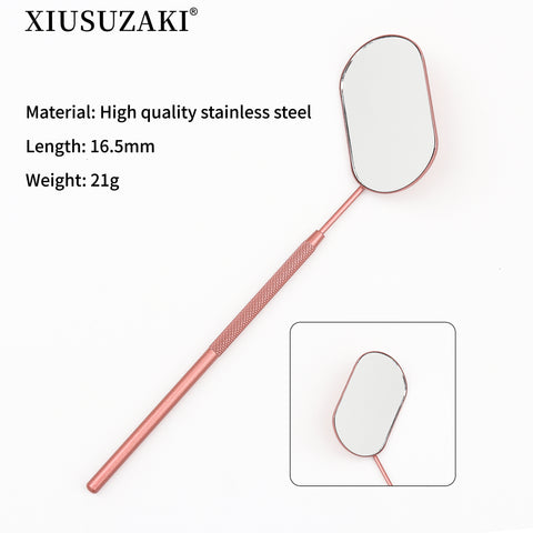 XIUSUZAKI Stainless Steel Checking Mirror For Eyelash Extension Professional Makeup Tool Dental Mirrors Mouth Make Up Tools