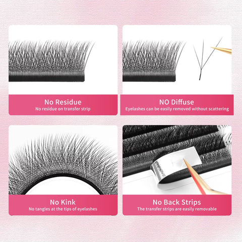 XIUSUZAKI Slanted 3-Leaf Clover Lash Extensions