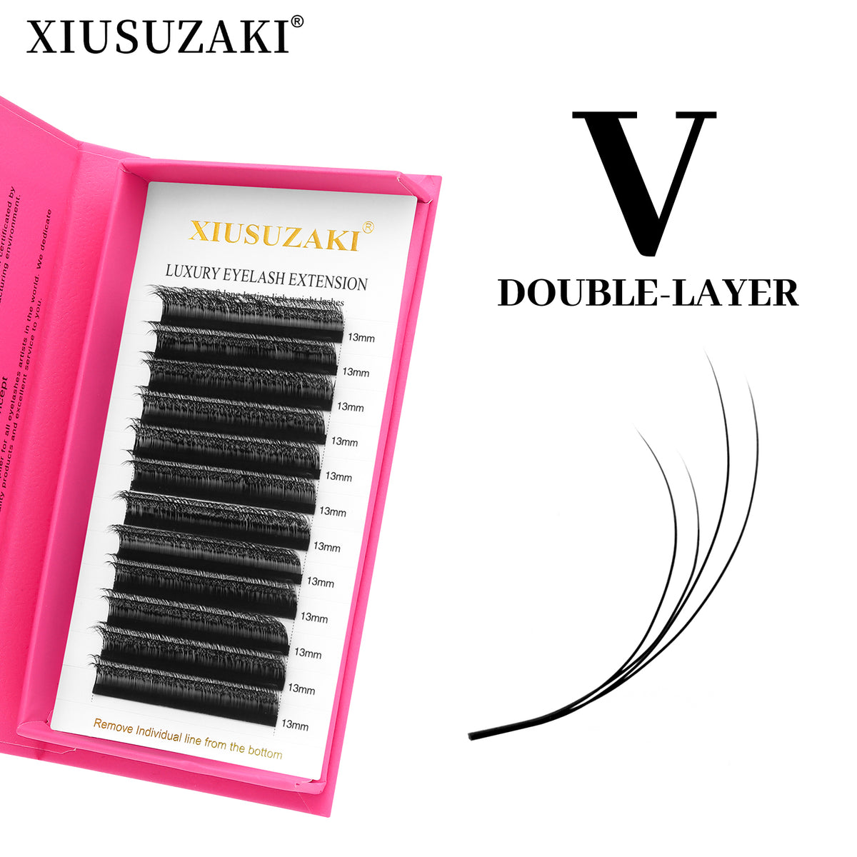 XIUSUZAKI Double Layer Small Velvet Flower Lash Extensions