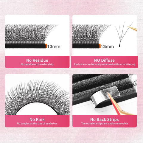 XIUSUZAKI Slanted 4-Leaf Clover Lash Extensions