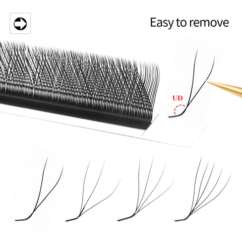 XIUSUZAKI 4D U Shaped UC / UD Curl Eyelash Extensions