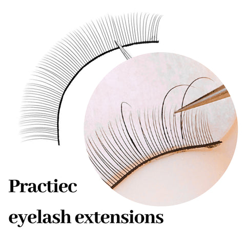 XIUSUZAKI 10 Trays Set False Eyelashes Handmade Training Lashes For Beginners Eyelash Extensions Beauty Salon Student Practice