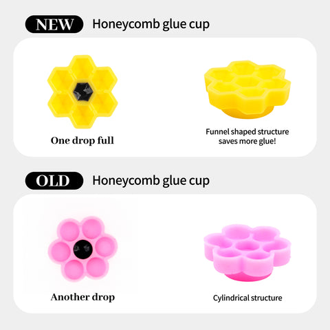 XIUSUZAKI 100 Pieces Flower Shape Glue Cup Eyelash Extension Glue Holder Pallet Grafting False Lash for Girls