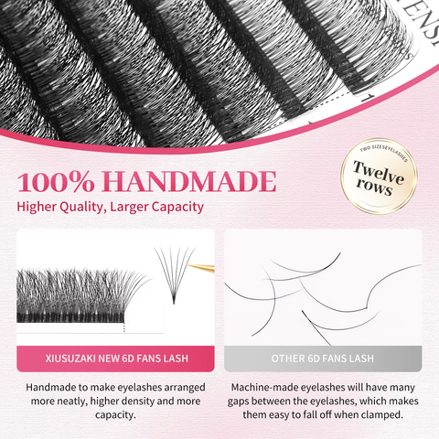 XIUSUZAKI Narrow 10D Premade Fans Eyelash Extensions