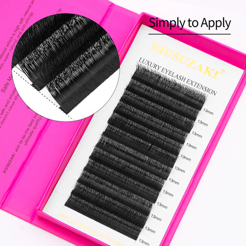 XIUSUZAKI Double Layer Small Velvet Flower Lash Extensions