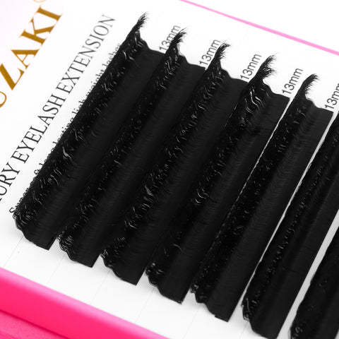 XIUSUZAKI Private label 0.07mm Professional Natural Looking Wool Curled Lashes Wavy PPL Eyelashes extensions Wool Roll lashes