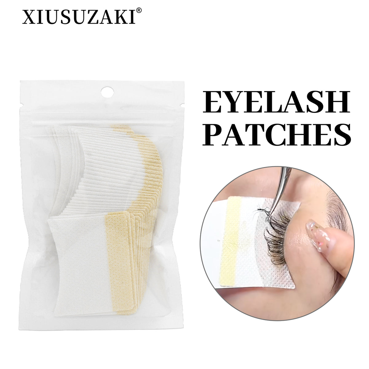 XIUSUZAKI 40pcs Cotton Disposable Under Eyelash Pad False Eyelashes Extension for Removing Grafting Eyelash Makeup Tools