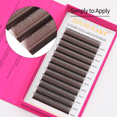 XIUSUZAKI Brown 3D U Shaped Eyelash Extensions