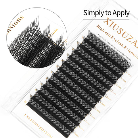 XIUSUZAKI Double Tips 4D W eyelashes W Shape Eyelash Extensions Blister Premade Fans