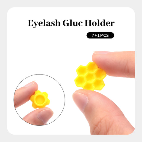 XIUSUZAKI 100 Pieces Flower Shape Glue Cup Eyelash Extension Glue Holder Pallet Grafting False Lash for Girls