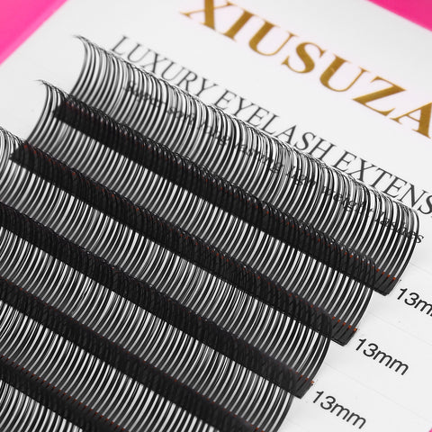 XIUSUZAKI 5D Flower Fairy Flora Lashes Cluster Classic Individual Eyelash Extension Carton LashesMatte Black Professional Soft Natural