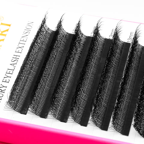 XIUSUZAKU 6D W-Shaped Eyelashes Extensions C/D Curl High Quality Idividual W-6D Lash