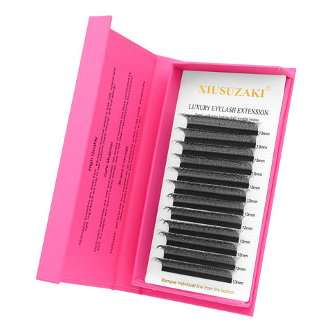 XIUSUZAKU 6D W-Shaped Eyelashes Extensions C/D Curl High Quality Idividual W-6D Lash