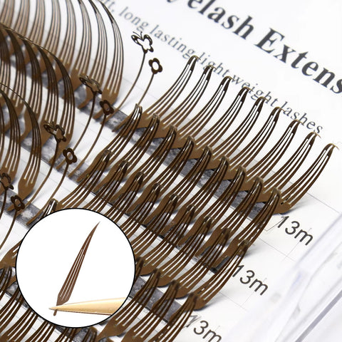 XIUSUZAKI Brown Oblique Flying Comic Spire Volume Lashes