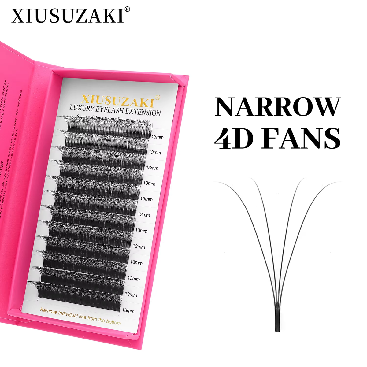XIUSUZAKI Narrow 4D Premade Fans Eyelash Extensions
