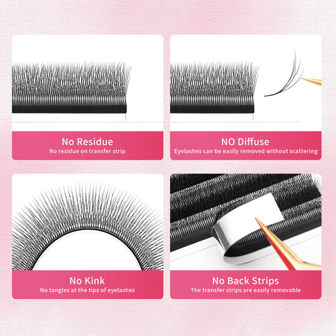 XIUSUZAKI Double Layer 5-Leaf Clover Lash Extensions