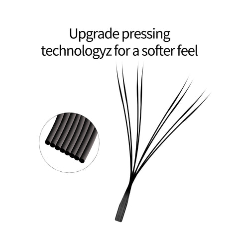 XIUSUZAKI Double Tips 4D W eyelashes W Shape Eyelash Extensions Blister Premade Fans